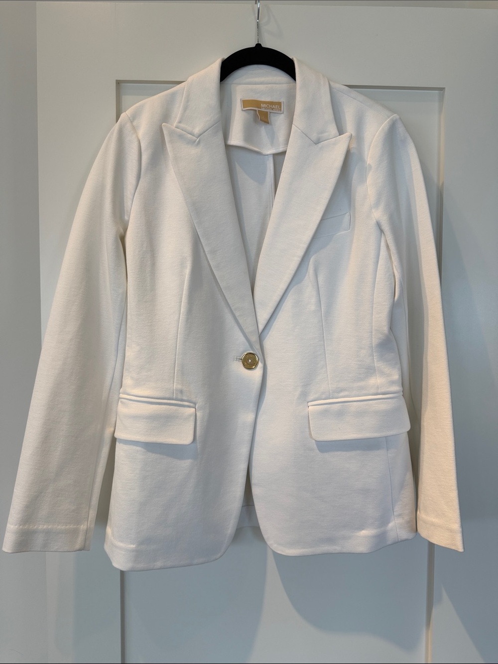 MICHAEL Michael Kors Cream One-Button Ponte Blazer